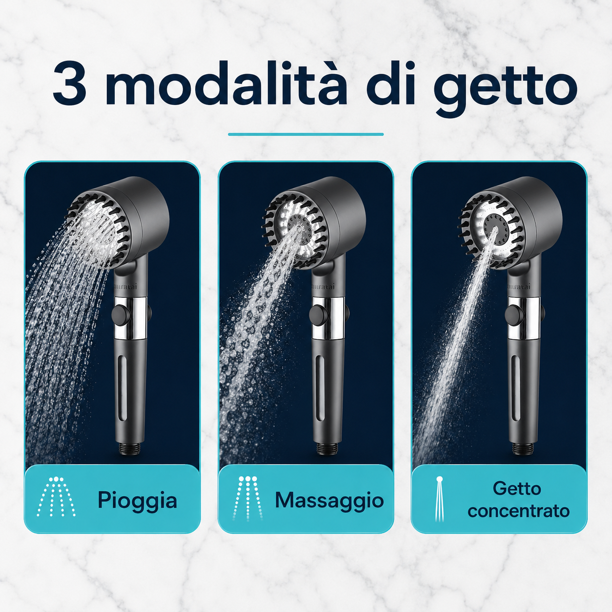 Aquveil™ 2 Soffioni Doccia Filtrante